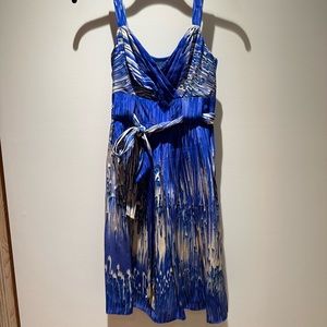 Anthropologie silk mini dress with adjustable bow size 0